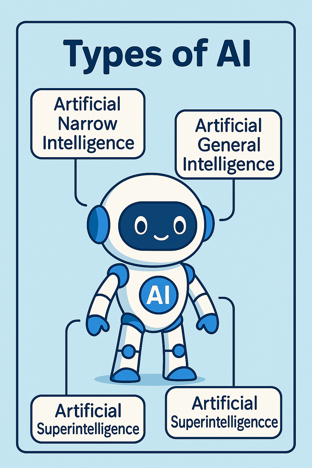 Illustration of types of AI